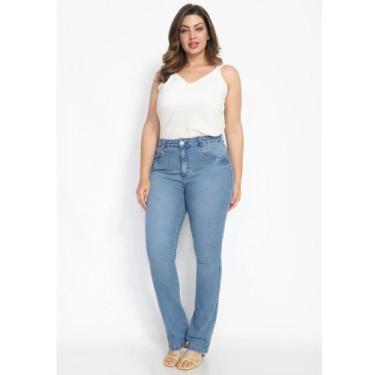 Imagem de Calça Biotipo Jeans Reta Feminina Plus Size