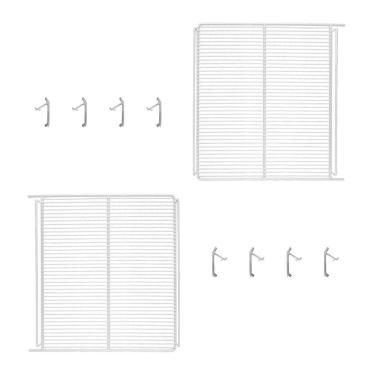 Imagem de 2 Prateleiras Branca Visa Vn44 Vb40 + 8 Ganchos Metalfrio