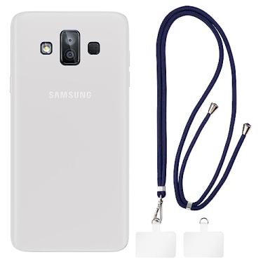 Imagem de Shantime Capa para Samsung Galaxy J7 Duo + cordões universais para celular, pescoço/alça macia de silicone TPU capa protetora para Samsung Galaxy J7 Duo (5,5 polegadas)