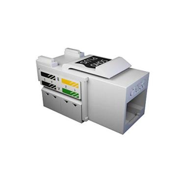 Imagem de Conector para Cabo de Rede e Internet RJ 45 Fêmea CAT.5e SOHOPLUS Branco (Keystone Jack)