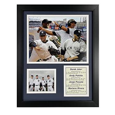 Imagem de Legends Never Die New York Yankees 2009 Baseball World Series Core 4 Collectible | Decoração de arte de parede com colagem de foto emoldurada - 30,48 cm x 38,1 cm