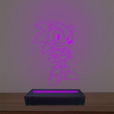 Imagem de Luminária Led 3d Sonic Abajur Luxo