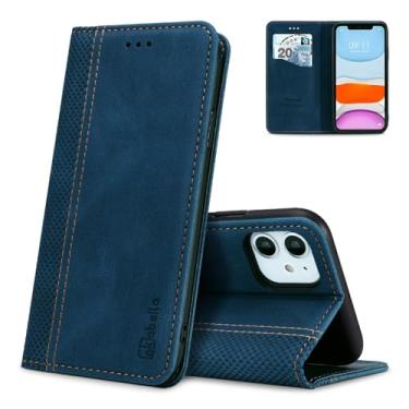 Imagem de AKABEILA Capa de celular para Motorola Moto G84 5G capa protetora de couro PU flip capa carteira dobrável com [slot para cartão] [função de suporte] [magnético] azul