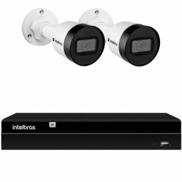 Imagem de Kit 2 Câmeras de Segurança Bullet Intelbras Full HD 1080p VIP 1230 B G4 + Gravador Digital de Vídeo NVR NVD 1404 4 Canais + App de Monitoramento