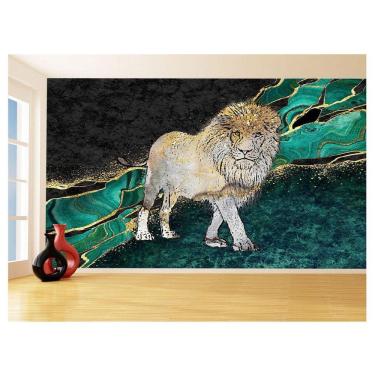 Imagem de Papel De Parede Animais Pop Art Leão Rei Selva 3,5M Pxa33