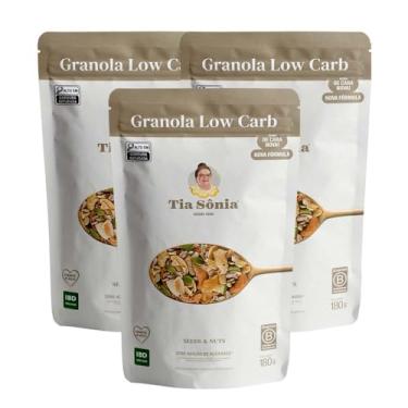 Imagem de Kit 3 Granola Low Carb Z ero Açúcar Castanha 180g cada Tia Sônia