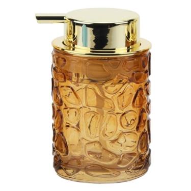 Imagem de Yangzi, Porta Sabonete Líquido Vidro Âmbar Dourado Luxo 260ml