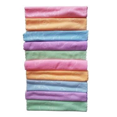 Imagem de Toalha social toalhinha de mão com 10 pçs cores sortidas,paninho multiuso