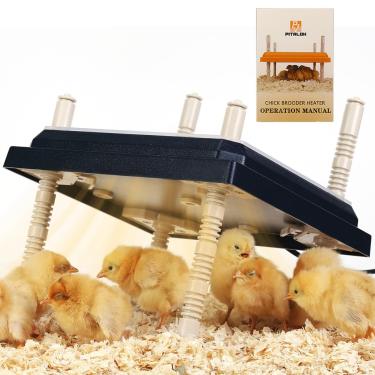 Imagem de Pitalok Aquecedor de chocadeira para pintinhos: Placa de aquecimento de chocadeira de pintinhos com placa de limpeza fácil Aquecedor de galinheiro de aves Aquecedor de pintinhos 25,4 cm x 25,4 cm para
