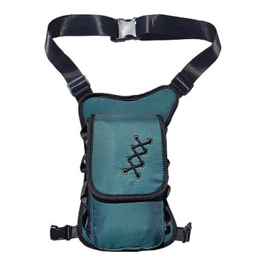 Imagem de Mochila de coxa, bolsa de perna Larswon bolsa de coxa, bolsa tática de cintura para motocicleta, bolsa impermeável, D - azul-petróleo, Medium, Bolsa de perna