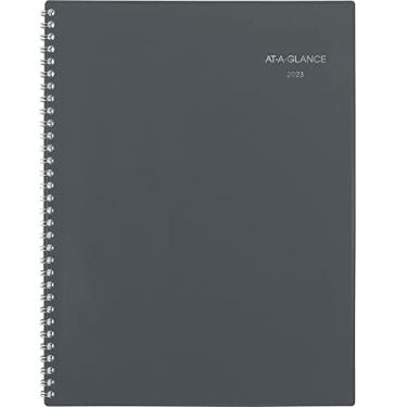 Imagem de Agenda mensal 2023 da AT-A-GLANCE, 21 cm x 28 cm, grande, DayMinder, cinza (GC47007)