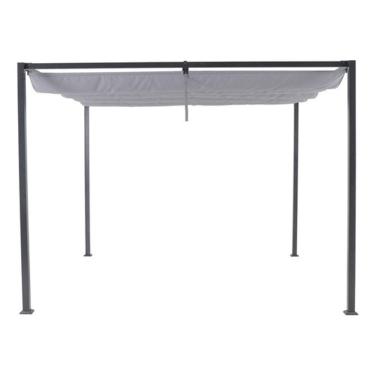 Imagem de Pergolado Aluminio Toldo Retrátil 300x300cm Cinza - Outdoor