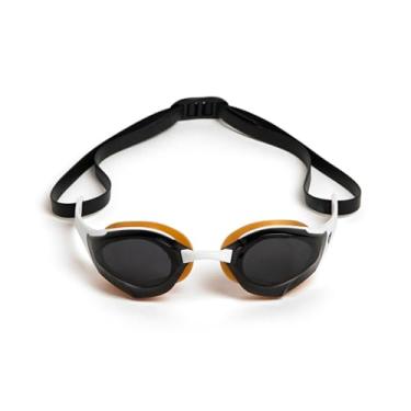 Imagem de ARENA Óculos de natação unissex Cobra Edge Swipe Antiembaçamento para corrida, masculino e feminino, lentes espelhadas de policarbonato, ajuste pequeno, fumê/branco/dourado