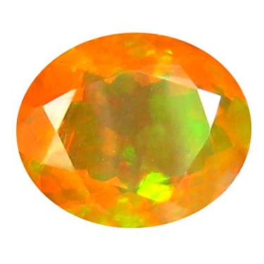 Imagem de 1,70 ct AAA+ Corte oval de qualidade premium de pedra preciosa (10 x 8 mm) opala arco-íris não aquecida opala genuína solta