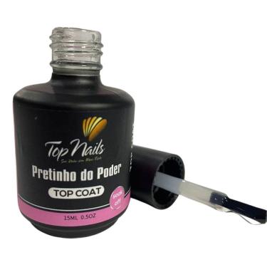 Imagem de Top Coat Pretinho Do Poder Top Nails 15Ml Para Unha Gel