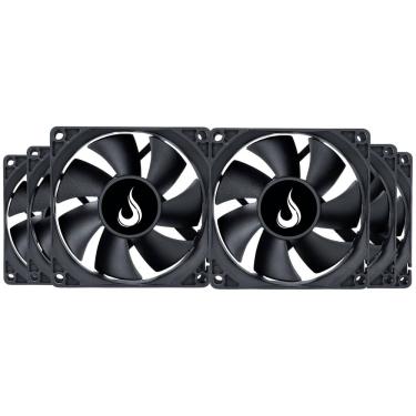 Imagem de Kit 6 Cooler Fan Rise Mode Black 80mm 12v Preto - RM-BK-02-FB