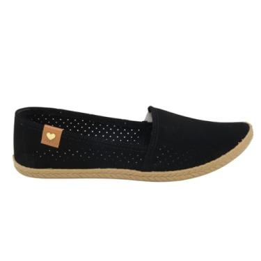Imagem de Sapatilha Moleca Feminina Alpargata Casual Confortável Bico Redondo 5287.210 Preta (Preta, BR, Adulto, Numérico, 37)