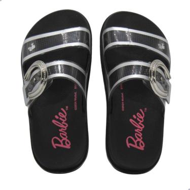 Imagem de Tamanco Infantil Grendene Kids Barbie Preto/Fume