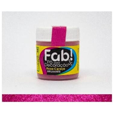 Imagem de Pó Para Decoração Comestível (Bolos e Doces) Fab 3g Rosa Cereja