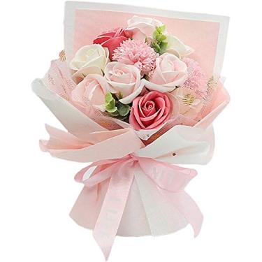 Imagem de Sabonete artificial de flores para banho, sabonete, perfumado, buquê de sabonete para mãe, dia dos namorados, decoração de casamento, rosa