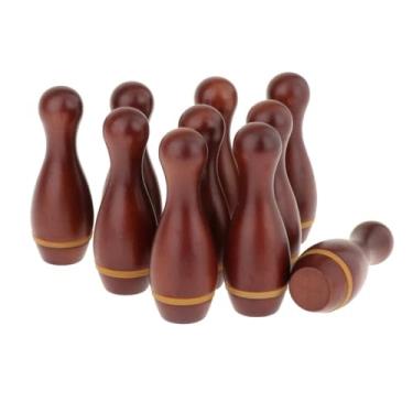 Imagem de Colaxi 10x Pinos de Boliche para Jogo de Mesa Shuffleboard para Crianças E Família