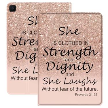 Imagem de Capa para Samsung Galaxy Tab A8 de 10,5 polegadas 2022, capa inteligente ultra fina e leve de hibernar/despertar automática para tablet Samsung Galaxy Tab A8 (SM-X200/X205/X207), versículo bíblico