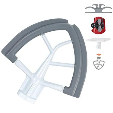 Imagem de Owowong Flex Edge Beater Aid 4.5-5 Qt Tilt-Head Stand Mixer with Cord Organizer and Attachment Holder,Flat Beater Paddle with Flexible Silicone Edges Bowl Scraper,Kitchen Aid Mixers Accessories,Gray