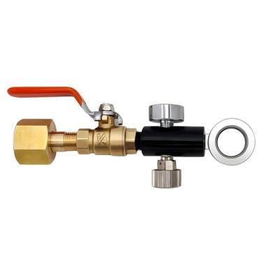 Imagem de Adaptador de recarga de CO2 de refrigerante para máquina de refrigerante, estação de recarga de cilindro de CO2 para encher garrafa de CO2 rosa de refrigerante, compatível com o recipiente DUO Terra