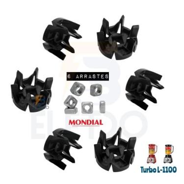 Imagem de Kit Arrastador do Copo 6 Peças Liquidificador Mondial L-1100 Turbo