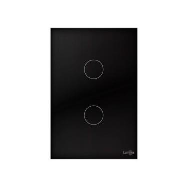 Imagem de Interruptor Wi-fi Inteligente 2 Pads Lumenx Preto
