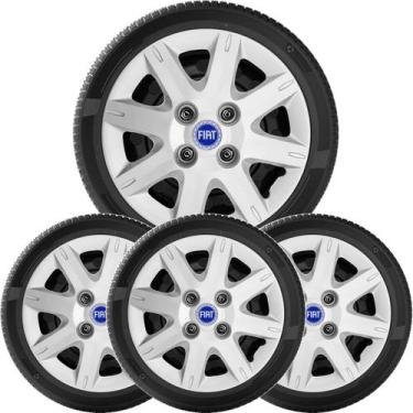 Imagem de 4x Calota Fiat Elba Premio Siena Aro 13 com Emblema 072cb - grid