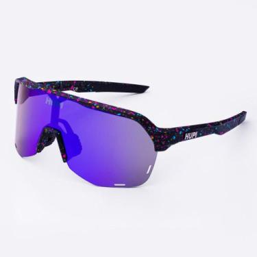 Imagem de Óculos de Sol HUPI Huez Holográfico - Lente Azul, Colorido