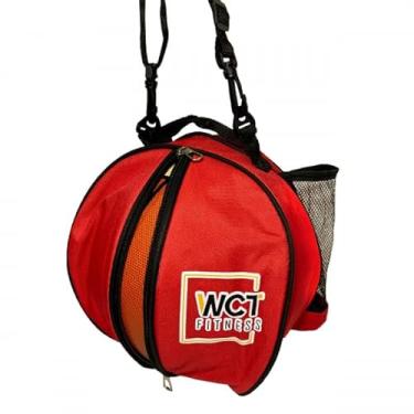 Imagem de Bolsa De Bola Esportiva Redondo Ajustável Mão/Ombro Zíper Esporte Vôlei Basquete Futebol – WCT Fitness