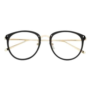 Imagem de Armação Para Óculos Grau Feminino Redondo Bruna Preto - Palas Eyewear