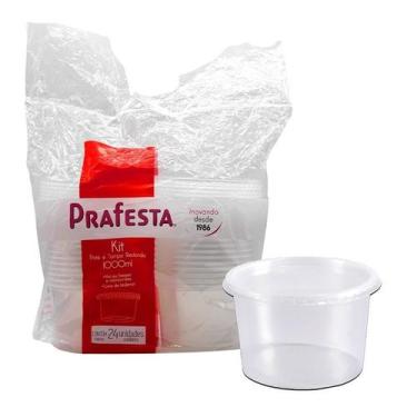 Imagem de Pote Red. 1000 Ml Com Tampa 24 Unds Freezer E Micro-Ondas - PRAFESTA, 
