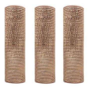 Imagem de Kit Tela Decoração Natal Fita 25cm x 5 metros Rosê Gold 3 Peças - Magi