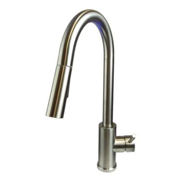 Imagem de Torneira Gourmet Cozinha Extensível Monocomando Aço Escovado - MG Meta
