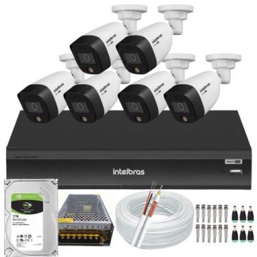 Imagem de Kit 6 Cameras de Segurança Intelbras 1220b Full Color 1080p Dvr Imhdx 
