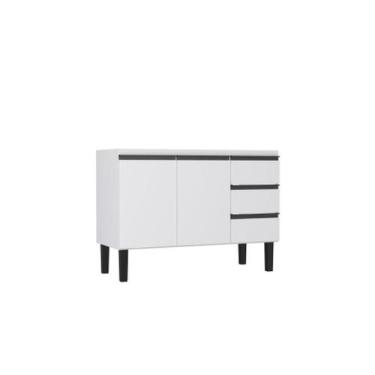 Imagem de Gabinete / Balcão NET de Cozinha em Aço para Pia de 1.20m 2 Portas + 3