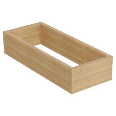Imagem de Fechamento de Cozinha Modulado Kit de Rodapé Multilinha 20x47x10cm Nat