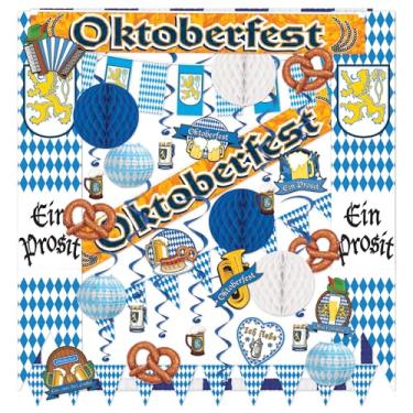 Imagem de Beistle Esta variedade de decoração Oktoberfest tem itens suficientes para preencher uma sala inteira. Recortes de tema alemão, multicoloridos
