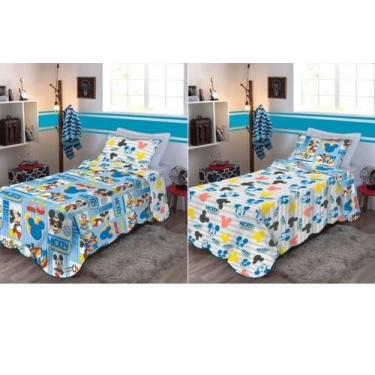 Imagem de Colcha Solteiro Mickey Jolitex Ultrasonic 