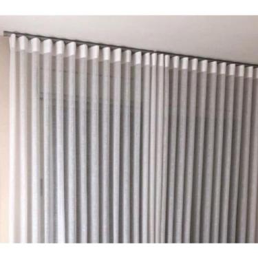 Imagem de Cortina Gaze De Linho 4m X 2,40m - Sem Forro - Trilho Suíço - DECOR LÍ