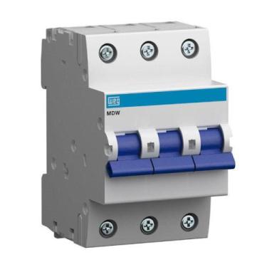 Imagem de Disjuntor 3P 32A 5kA Termomagnético DIN curva C com Alavanca MDW-C32-3