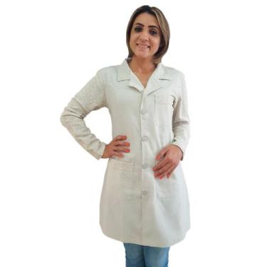 Imagem de Jaleco De linho manga longa - Maria Uniformes