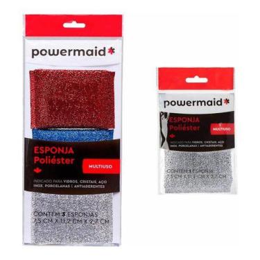 Imagem de Esponja Magica Bucha Lavar Louça Cozinha Poliester Multiuso - Powermai