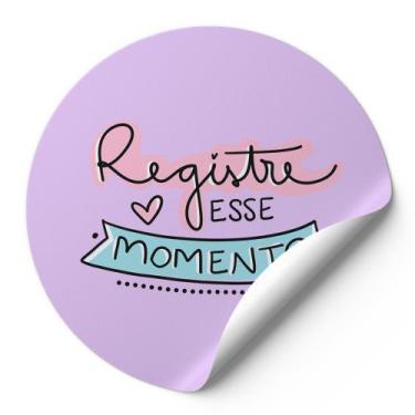 Imagem de 120 Etiquetas Auto Colante Adesivos Redondos Registre Esse Momento Fun