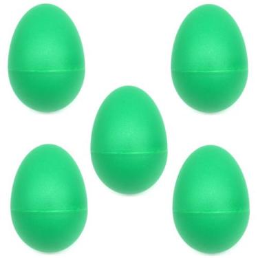 Imagem de KIT 5 Shaker ovo plastico chocalho VERDE egg - MXP