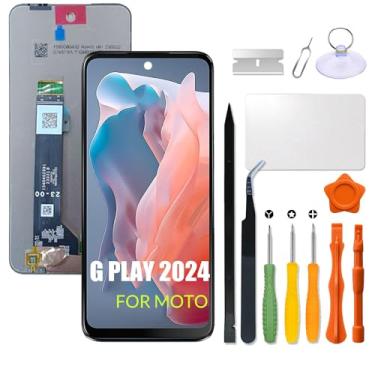 Imagem de Substituição para Motorola Moto G Play 2024 Tela LCD Touch Digitalizador Montagem com kit de reparo