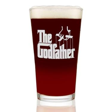 Imagem de Copo de cerveja gravado The Godfather - Oficialmente licenciado, qualidade premium, feito à mão, 473 ml - Presente colecionável perfeito para amantes de filmes, aniversários e ocasiões especiais